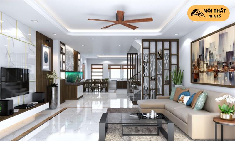 Phong cách thiết kế nội thất phòng khách hiện đại và sang trọng