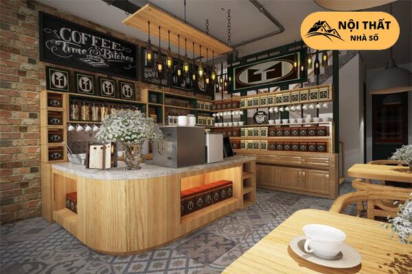 Quầy pha chế chính là bộ mặt của cả quán cafe