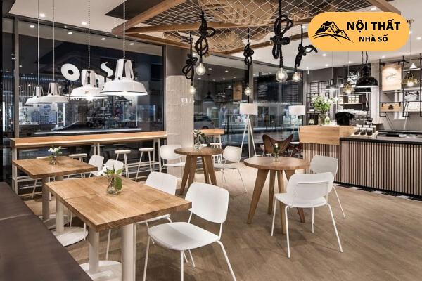 Mẫu thiết kế nội thất quán cafe theo phong cách văn phòng