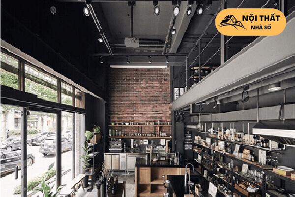 Mẫu quán cafe phong cách Công nghiệp
