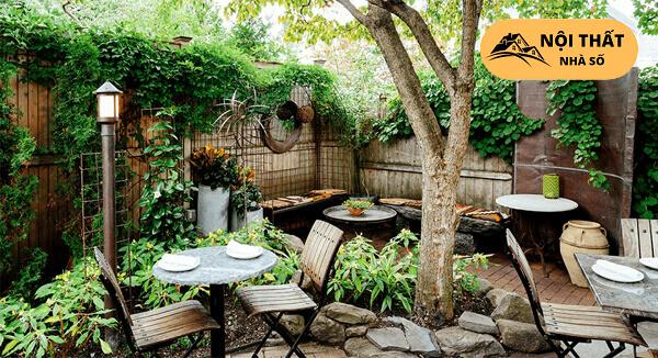 Mẫu thiết kế quán cafe sân vườn ấn tượng