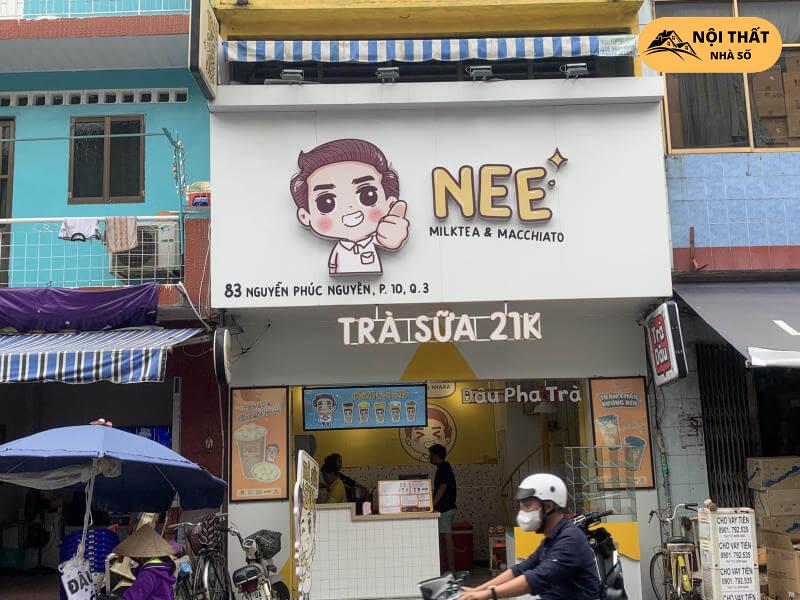 Mặt tiền quán trà sữa Nee