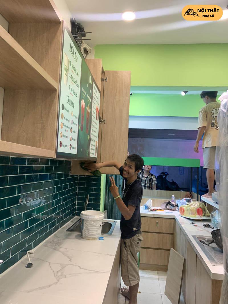 Không gian quán cafe và trà sữa 24h