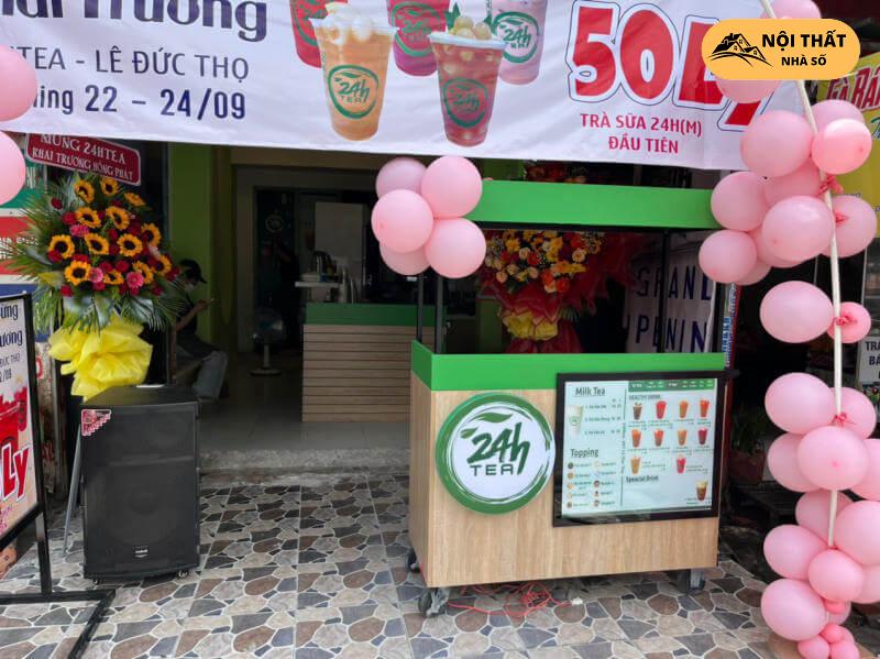 Khu vực nhân viên quán cafe và trà sữa 24h