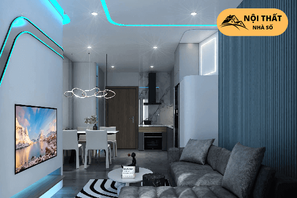 Kiểu thiết kế nội thất công nghệ rất phù hợp cho không gian căn hộ chung cư Vinhomes Grand Park