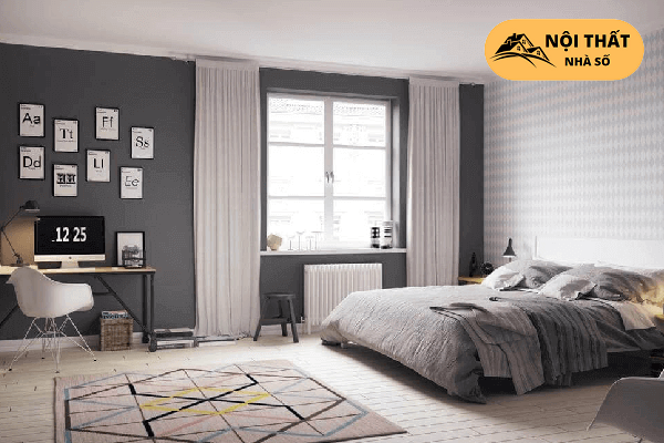 Mẫu phòng ngủ chung cư mang phong cách thiết kế hiện đại, tối giản
