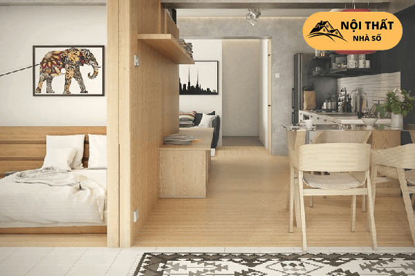 Không gian tuy nhỏ nhưng nếu được bố trí hợp lý vẫn trông rất rộng rãi