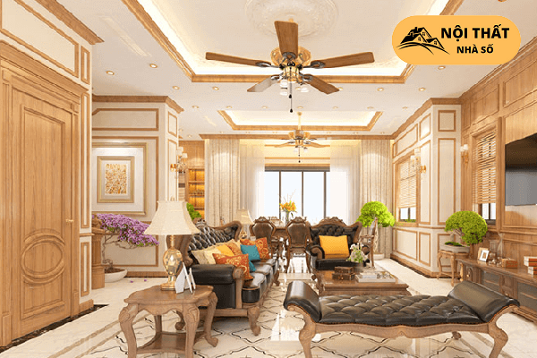 Chất liệu gỗ cũng là một lựa chọn trang trí tường thông minh cho phong cách này