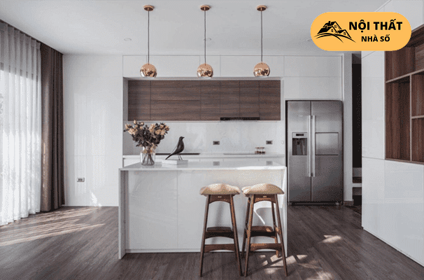 Phòng bếp nhà phong cách tối giản