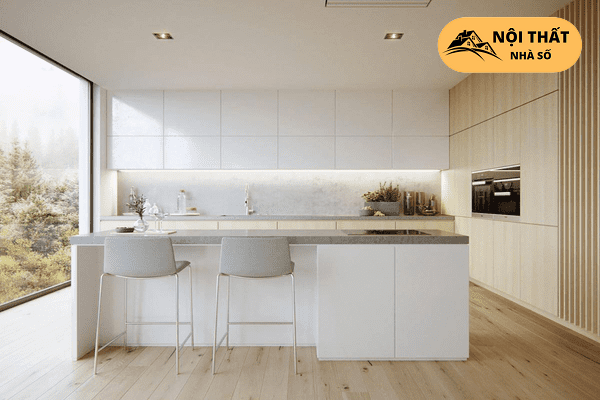 Phòng khách thiết kế nội thất tối giản