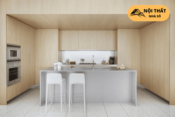 phong bếp với phong cách thiết kế nội thất tối giản
