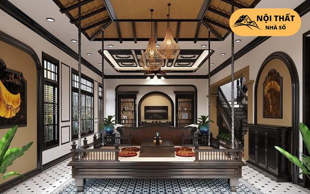Phong khách mang đậm nét văn hóa Á Đông