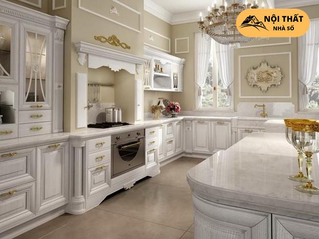 Mẫu thiết kế phòng bếp theo phong cách Cổ điển của nước Anh