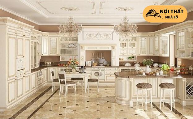 Mẫu thiết kế phòng bếp theo phong cách Cổ điển của Pháp