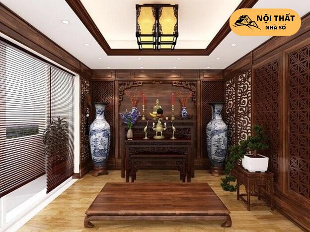 Mẫu thiết kế phòng thờ theo phong cách Cổ điển cho nhà biệt thự