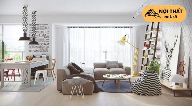 Thiết kế phòng khách theo phong cách nội thất Scandinavian cực kỳ tươi mới