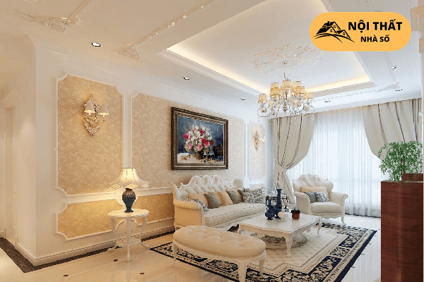 Ánh sáng trong phong cách tân cổ điển không chỉ sáng mà còn là điểm nhấn trong trang trí