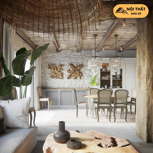 Phong cách nội thất Rustic tạo cảm giác thoáng mát tự nhiên mà thiên nhiên mang đến