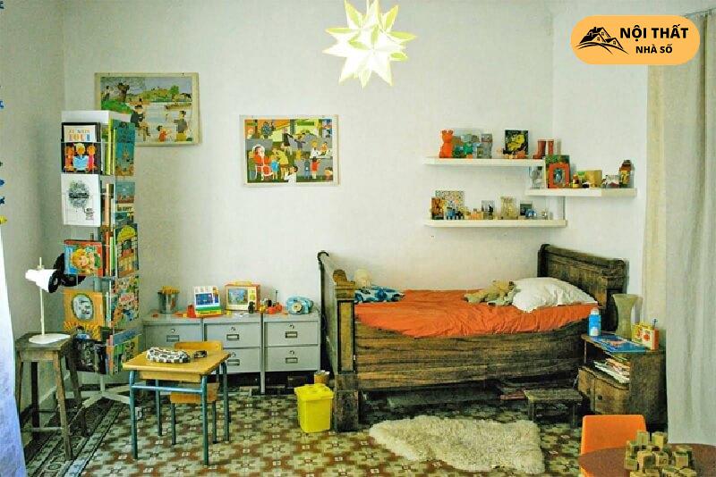 Màu sắc cổ xưa qua việc kết hợp các sản phẩm nội thất phù hợp đem lại sự mộc mạc - xa xưa của thập niên 80, 90