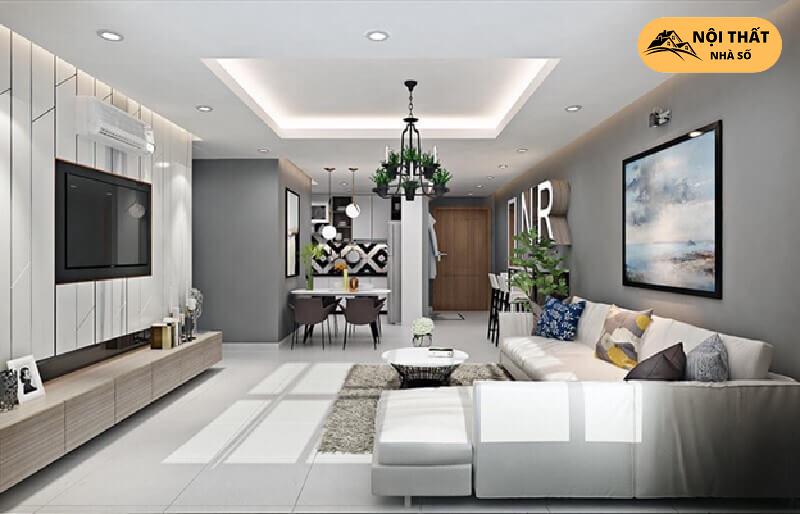 Thiết kế hiện đại vô cùng sang trọng cho phòng khách chung cư