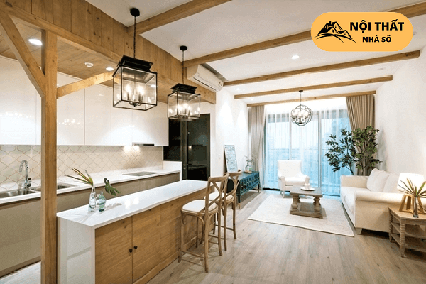 Vật liệu gỗ là sự ưu tiên sử dụng cho các thiết kế Thô mộc, đơn giản