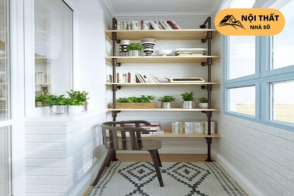 Lại thêm một gốc thư giản trong ngôi nhà 45m2 là phòng đọc sách tận dụng ánh sáng từ cửa sổ để tốt cho thị lực