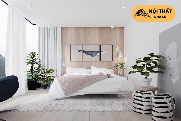 Phòng ngủ thêm cây xanh thiết kế hòa nhập thiên nhiên