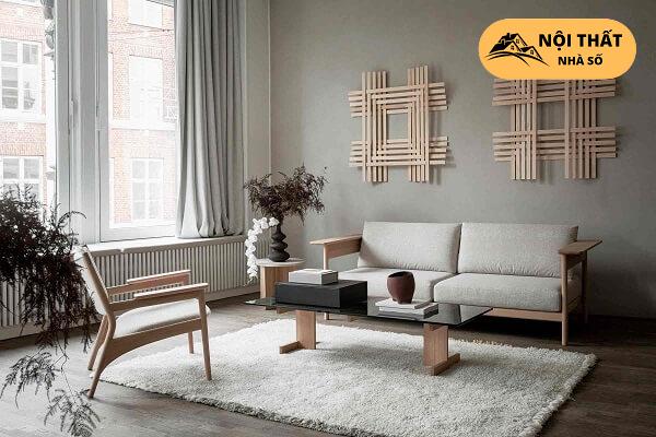 Phòng khách tone màu xám mang lại nét ấm áp cho căn hộ