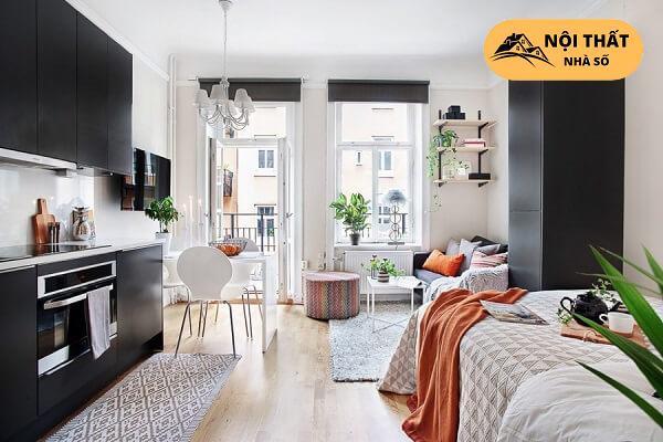 Thiết kế tận dụng tối đa ánh sáng từ cửa sổ căn hộ chung cư