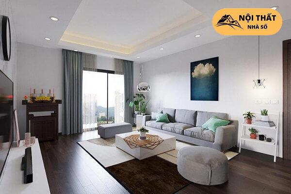 Phòng khách này có sự hài hòa giữa các đồ vật, màu sắc hay ánh sáng