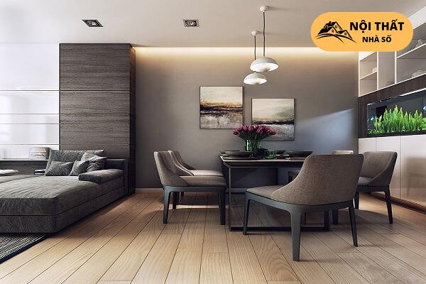 Phòng bếp được thiết kế gần phòng khách rất tiện lợi cho sinh hoạt
