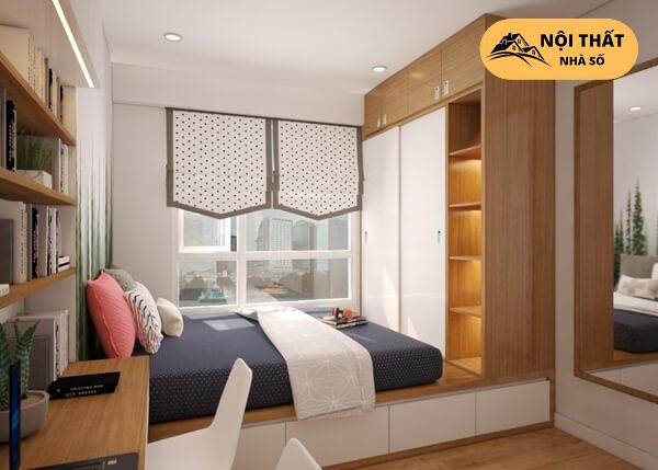 Thiết kế nội thất chung cư 50m2 tối đa không gian sống khi sử dụng các sản phẩm nội thất thông minh