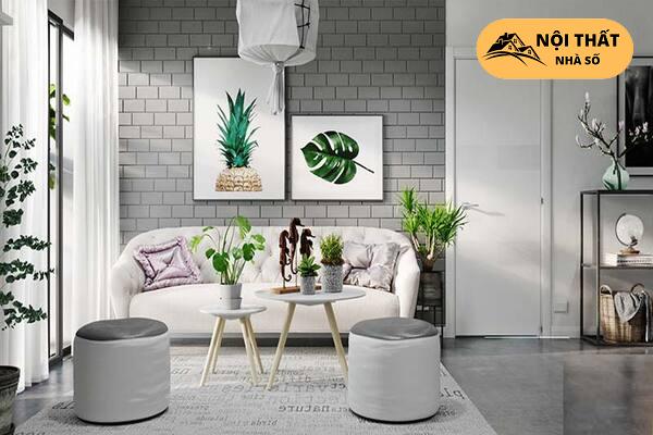 Phối màu xám và trắng trong thiết kế nội thất chung cư