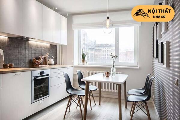 Mẫu thiết kế nội thất nhà bếp cho chung cư 50m2