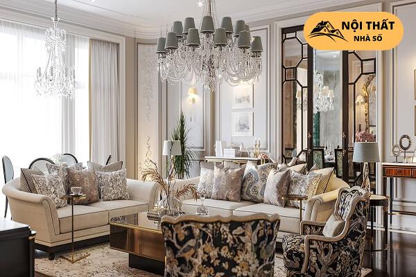 Nội thất cổ điển có họa tiết cầu kỳ, tinh xảo