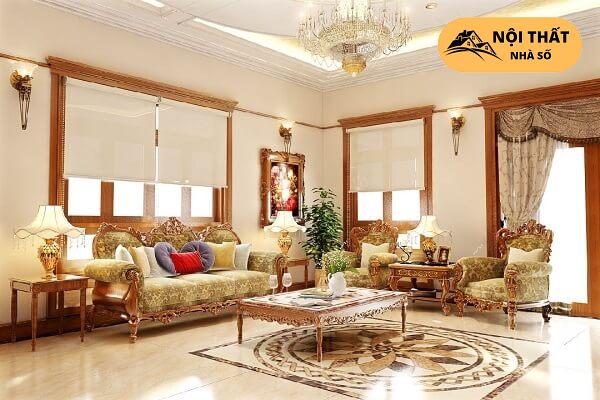 Những món đồ cao cấp như sàn đá hoa tôn lên sự sang trọng