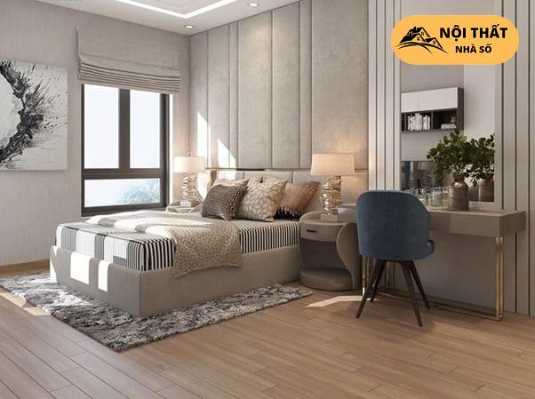 Phòng ngủ vợ chồng trong thiết kế nội thất 2 phòng ngủ