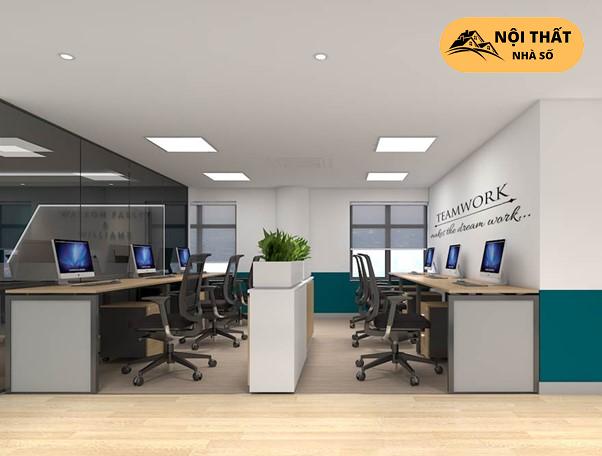 Tone màu tươi sáng khi thiết kế văn phòng 20m2
