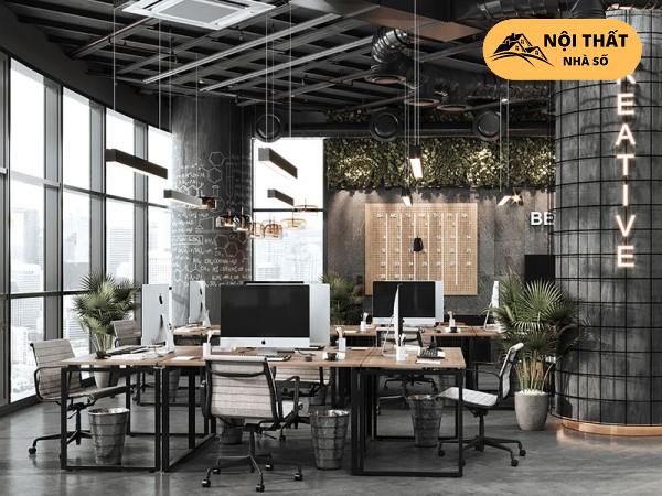 Thiết kế văn phòng 20m2 theo phong cách Industrial