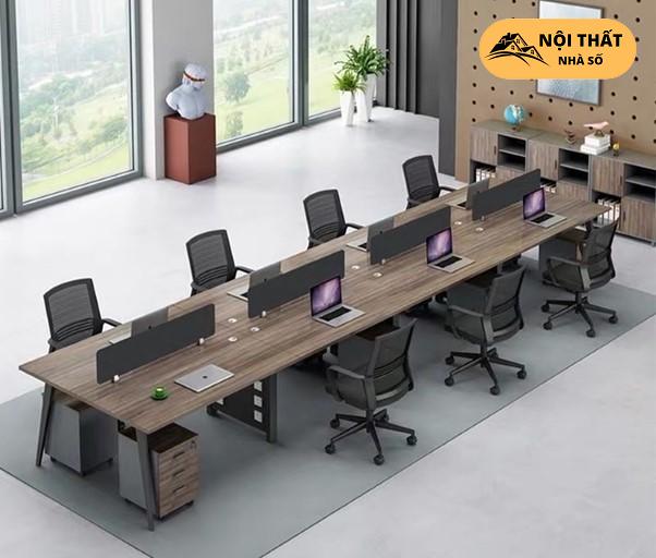 Không gian văn phòng mở cùng bàn module ngồi theo nhóm