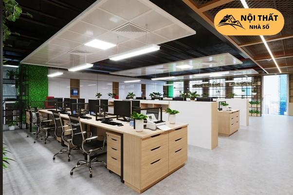 Thiết kế văn phòng theo lối không gian mở hiện đại