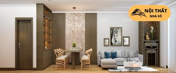 Mẫu phòng thờ dạng tủ đứng thích hợp phòng khách diện tích nhỏ