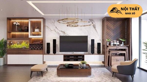 Màu sắc bàn thờ hợp với phòng khách