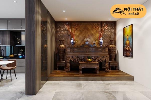 Những lưu ý trong quá trình thiết kế phòng thờ kết hợp phòng khách