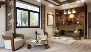 100+ mẫu phòng thờ kết hợp phòng khách ấn tượng nhất 2023