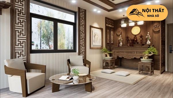 100+ mẫu phòng thờ kết hợp phòng khách ấn tượng nhất 2023