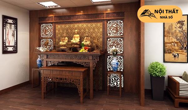 Cách bài trí phòng thờ Phật và gia tiên chung rước lộc đầy nhà
