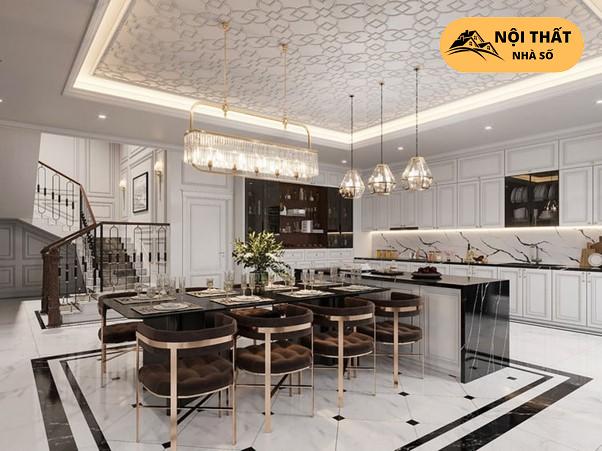 Nội thất phòng bếp theo phong cách Tân cổ điển
