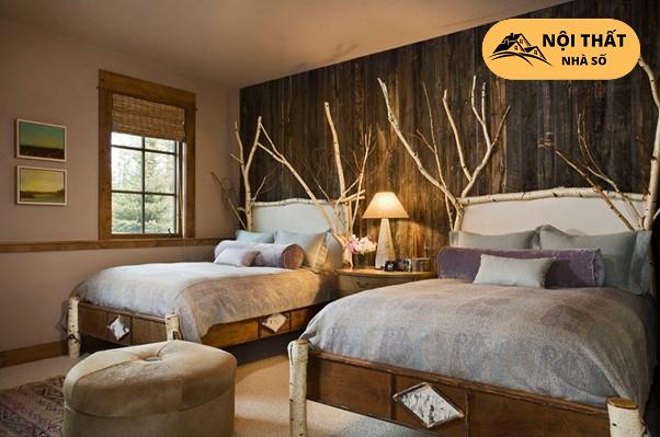 Nội thất phòng ngủ theo phong cách Rustic
