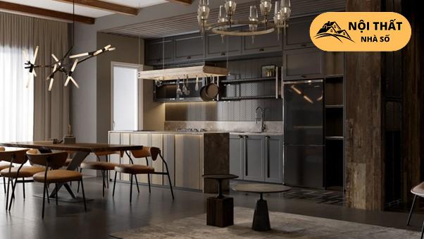 Nội thất phòng bếp theo phong cách Industrial